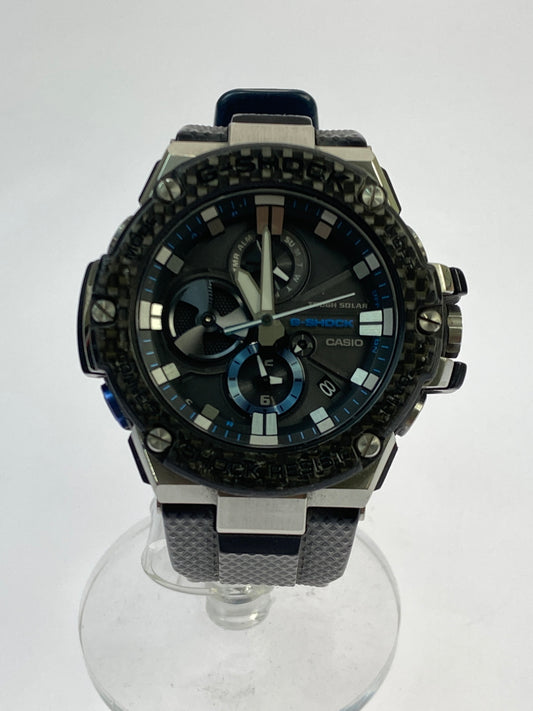 【中古品】【メンズ】 G-SHOCK ジーショック G-STEEL ANALOG SOLAR BLUETOOTH WATCH GST-B100-1AJF Gスティール アナログ ソーラー ブルートゥース ウォッチ 腕時計 メンズ カシオ 196-260510-em-16-min カラー：ブラック/ブルー 万代Net店