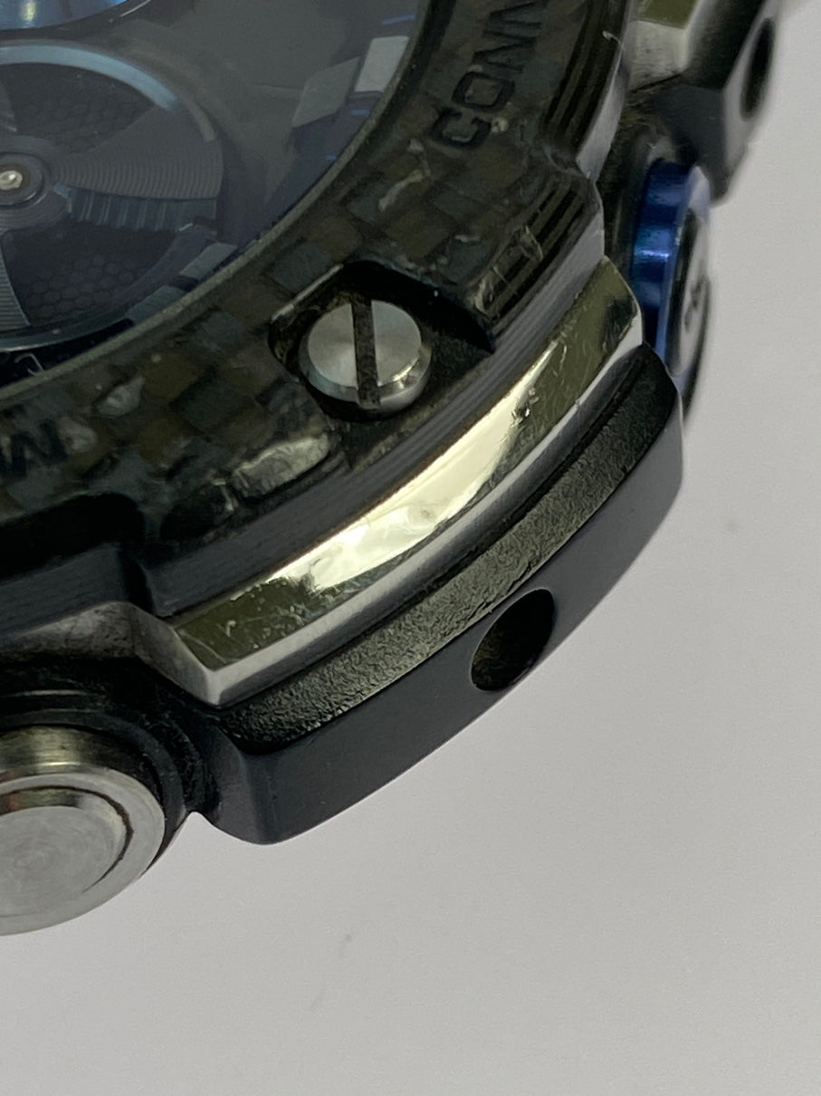 【中古品】【メンズ】 G-SHOCK ジーショック G-STEEL ANALOG SOLAR BLUETOOTH WATCH GST-B100-1AJF Gスティール アナログ ソーラー ブルートゥース ウォッチ 腕時計 メンズ カシオ 196-260510-em-16-min カラー：ブラック/ブルー 万代Net店