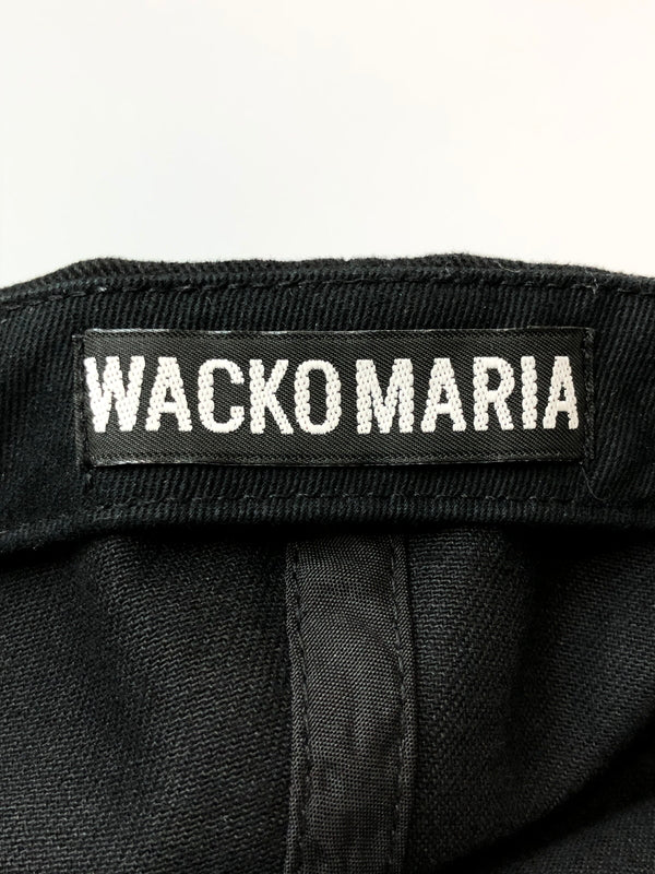 【中古品】【メンズ/レディース】 WACKO MARIA ワコマリア 6PANEL CAP キャップ 帽子 ロゴ 刺繍 185-260519-em-04-min カラー：ブラック 万代Net店