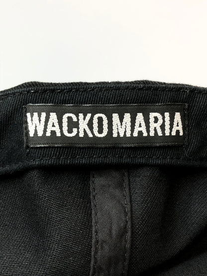 【中古品】【メンズ/レディース】 WACKO MARIA ワコマリア 6PANEL CAP キャップ 帽子 ロゴ 刺繍 185-260519-em-04-min カラー：ブラック 万代Net店
