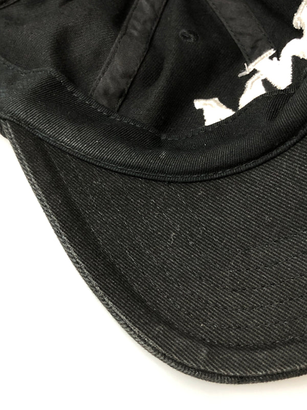 【中古品】【メンズ/レディース】 WACKO MARIA ワコマリア 6PANEL CAP キャップ 帽子 ロゴ 刺繍 185-260519-em-04-min カラー：ブラック 万代Net店