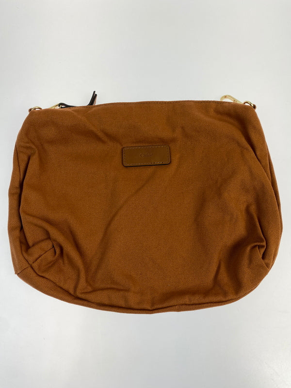 【中古品】【レディース】 CHLOE クロエ マザーズバッグ キッズ チェンジング コットン C90411.957 カバン ベビーカー用ストラップ付き 180-260521-em-12-min カラー：ブラウン系 万代Net店