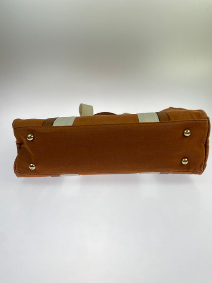 【中古品】【レディース】 CHLOE クロエ マザーズバッグ キッズ チェンジング コットン C90411.957 カバン ベビーカー用ストラップ付き 180-260521-em-12-min カラー：ブラウン系 万代Net店