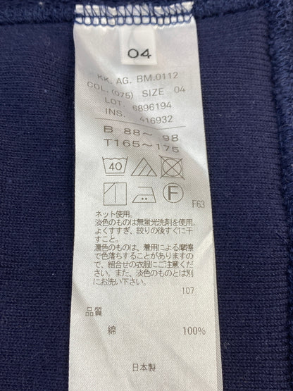【中古品】【メンズ】 ATON エイトン KK.AG.BM.0112 RAGLAN SLEEVE SWEAT ラグランスリーブ スウェット 140-260523-zi-29-min サイズ：04 カラー：ネイビー 万代Net店