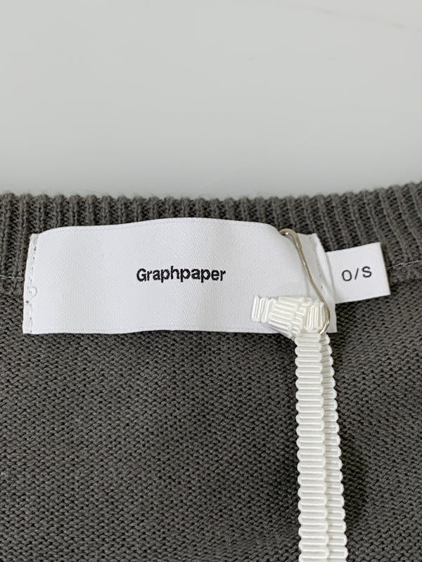 【中古品】【メンズ】 GRAPHPAPER グラフペーパー GU241-80251B 4SS PIECE DYED HIGH GAUGE KNIT OVERSIZED CREW NECK オーバーサイズニット クルーネック 140-260508-AS-48-min サイズ：O/S カラー：グレー 万代Net店
