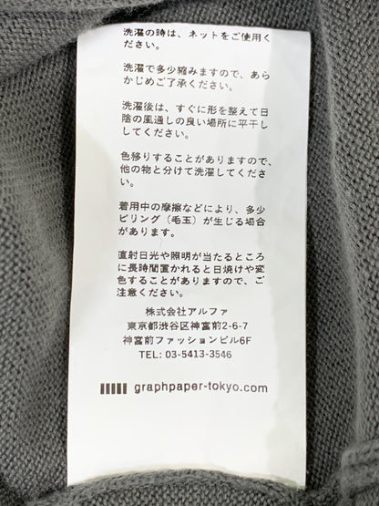 【中古品】【メンズ】 GRAPHPAPER グラフペーパー GU241-80251B 4SS PIECE DYED HIGH GAUGE KNIT OVERSIZED CREW NECK オーバーサイズニット クルーネック 140-260508-AS-48-min サイズ：O/S カラー：グレー 万代Net店