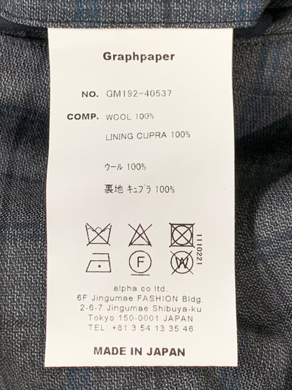 【中古品】【メンズ】 GRAPHPAPER グラフペーパー GM192-40537 LORO PIANA CHEF PANTS シェフパンツ ボトムス 151-260508-AS-32-min サイズ：F カラー：グレー/ネイビー 万代Net店