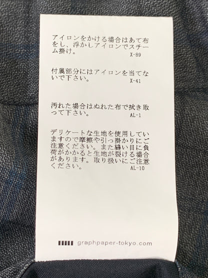【中古品】【メンズ】 GRAPHPAPER グラフペーパー GM192-40537 LORO PIANA CHEF PANTS シェフパンツ ボトムス 151-260508-AS-32-min サイズ：F カラー：グレー/ネイビー 万代Net店