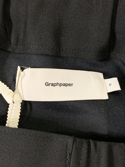 【中古品】【メンズ】 GRAPHPAPER グラフペーパー GM213-40165B SELVAGE WOOL SLIM WAISTED CHEF PANTS シェフパンツ ボトムス 151-260508-AS-33-min サイズ：F カラー：ブラック 万代Net店