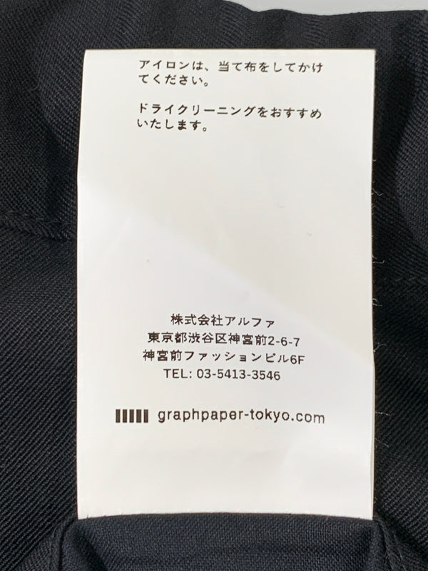 【中古品】【メンズ】 GRAPHPAPER グラフペーパー GM213-40165B SELVAGE WOOL SLIM WAISTED CHEF PANTS シェフパンツ ボトムス 151-260508-AS-33-min サイズ：F カラー：ブラック 万代Net店