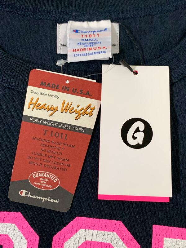 【中古品】【メンズ】 GOODENOUGH X CHAMPION グッドイナフ チャンピオン GE-137006 ROCK TEE ロックプリントT 半袖Tシャツ 142-260615-kt-24-min サイズ：S カラー：ブラック 万代Net店