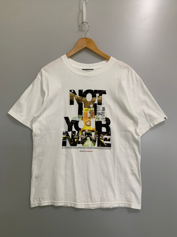 【中古品】【メンズ】 RESONATE リゾネイト 00’s NOT IN YOUR WAVE TEE 00年代 ノット・イン・ユア・ウェイブ ティーシャツ トップス 146-260522-SH-15-min サイズ：M カラー：ホワイト 万代Net店