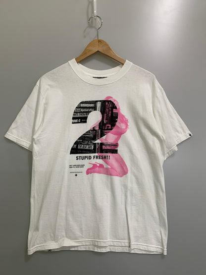 【中古品】【メンズ】 RESONATE リゾネイト 00’s ”STUPID FRESH"TEE 00年代 ステューピッドフレッシュティーシャツ トップス 146-260522-SH-27-min サイズ：M カラー：ホワイト 万代Net店
