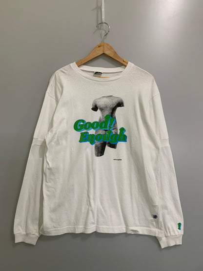【中古品】【メンズ】 GOODENOUGH グッドイナフ 00S LOGO LS TEE ロゴ ロングスリーブ 長袖Tシャツ 146-260615-kt-25-min サイズ：M カラー：ホワイト 万代Net店