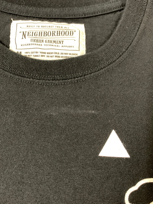 【中古品】【メンズ】 NEIGHBORHOOD ×C.E. ネイバーフット シーイー SS TEE プリントT 半袖Tシャツ 142-260615-kt-22-min サイズ：M カラー：ブラック 万代Net店