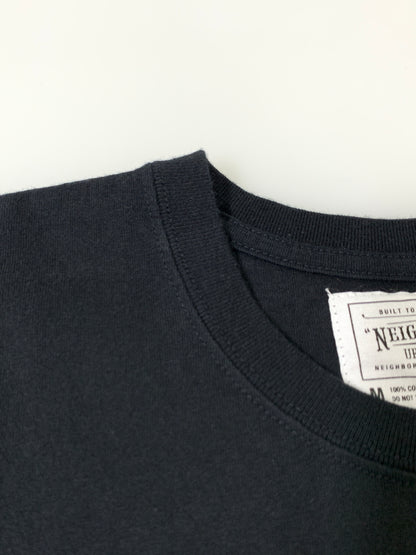 【中古品】【メンズ】 NEIGHBORHOOD ×C.E. ネイバーフット シーイー SS TEE プリントT 半袖Tシャツ 142-260615-kt-22-min サイズ：M カラー：ブラック 万代Net店