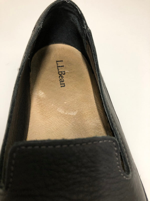 【中古品】【メンズ】 LL BEAN エルエルビーン 507146 LEATHER SLIP ON LOAFERS 靴 シューズ スリッポン 146-260508-AS-112-min サイズ：7.5 midium カラー：ブラック 万代Net店