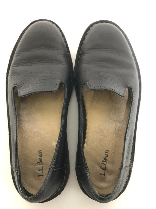 【中古品】【メンズ】 LL BEAN エルエルビーン 507146 LEATHER SLIP ON LOAFERS 靴 シューズ スリッポン 146-260508-AS-112-min サイズ：7.5 midium カラー：ブラック 万代Net店