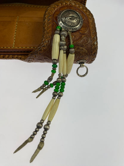 【中古品】【メンズ】 SAAD サード NATIVE AMERICAN LONG WALLET ネイティブ アメリカン ロング ウォレット 長財布 レザー 革 200-260512-em-09-min カラー：ブラウン系 万代Net店