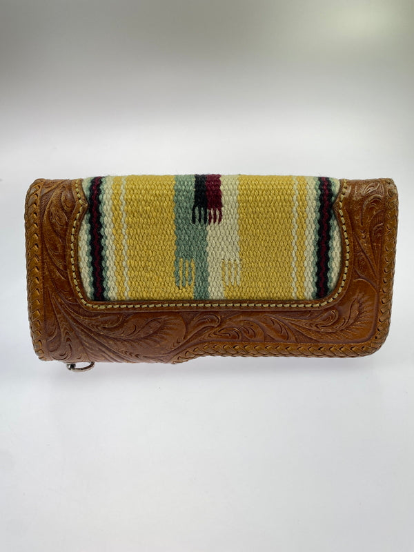 【中古品】【メンズ】 SAAD サード NATIVE AMERICAN LONG WALLET ネイティブ アメリカン ロング ウォレット 長財布 レザー 革 200-260512-em-09-min カラー：ブラウン系 万代Net店