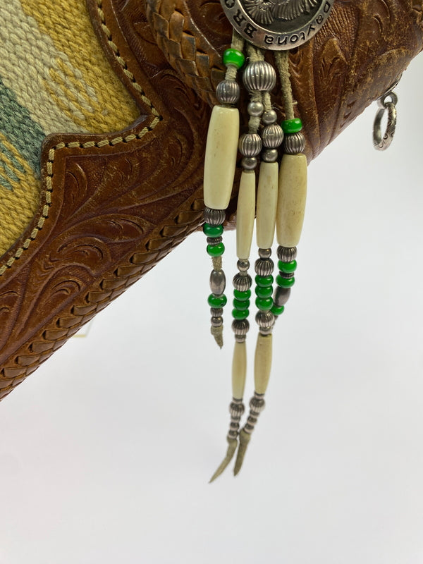 【中古品】【メンズ】 SAAD サード NATIVE AMERICAN LONG WALLET ネイティブ アメリカン ロング ウォレット 長財布 レザー 革 200-260512-em-09-min カラー：ブラウン系 万代Net店