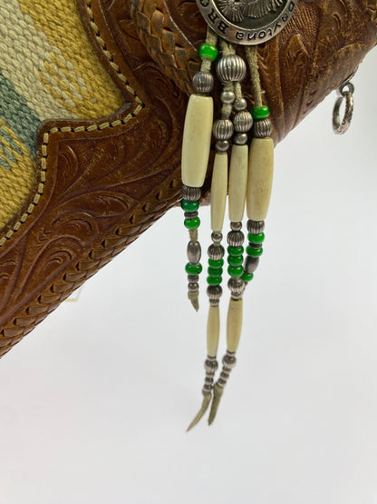 【中古品】【メンズ】 SAAD サード NATIVE AMERICAN LONG WALLET ネイティブ アメリカン ロング ウォレット 長財布 レザー 革 200-260512-em-09-min カラー：ブラウン系 万代Net店