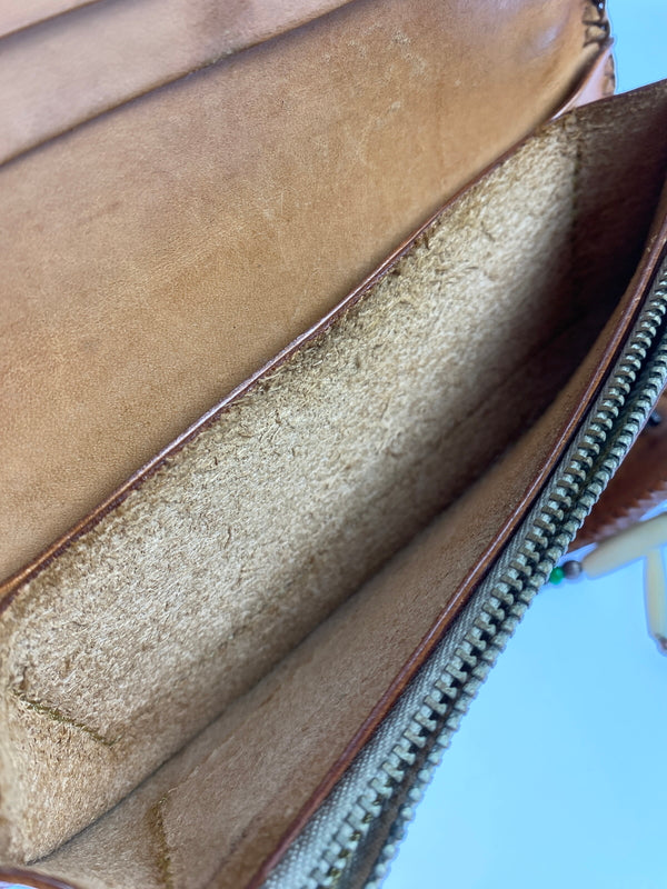 【中古品】【メンズ】 SAAD サード NATIVE AMERICAN LONG WALLET ネイティブ アメリカン ロング ウォレット 長財布 レザー 革 200-260512-em-09-min カラー：ブラウン系 万代Net店