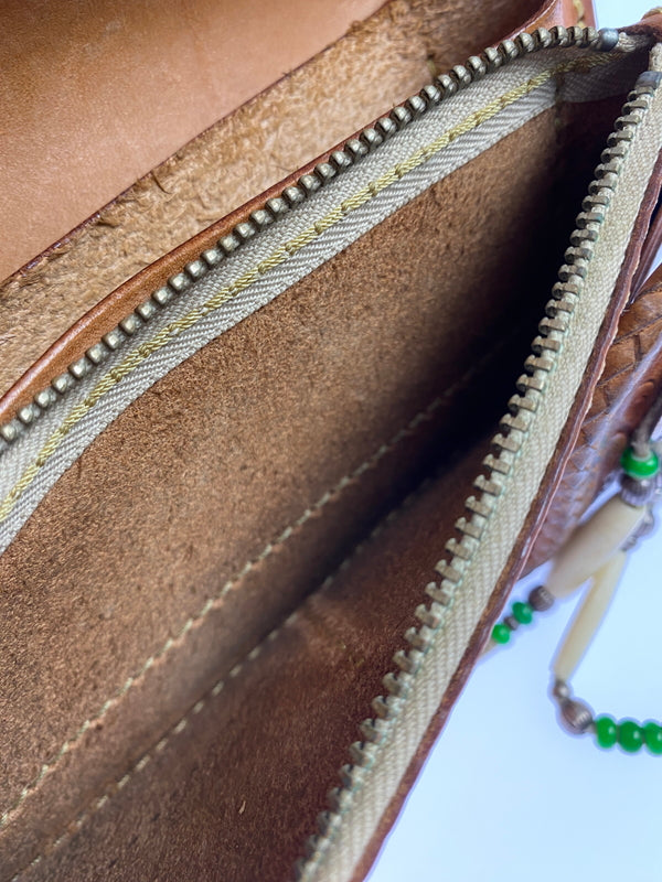 【中古品】【メンズ】 SAAD サード NATIVE AMERICAN LONG WALLET ネイティブ アメリカン ロング ウォレット 長財布 レザー 革 200-260512-em-09-min カラー：ブラウン系 万代Net店