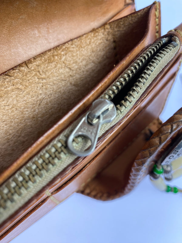 【中古品】【メンズ】 SAAD サード NATIVE AMERICAN LONG WALLET ネイティブ アメリカン ロング ウォレット 長財布 レザー 革 200-260512-em-09-min カラー：ブラウン系 万代Net店