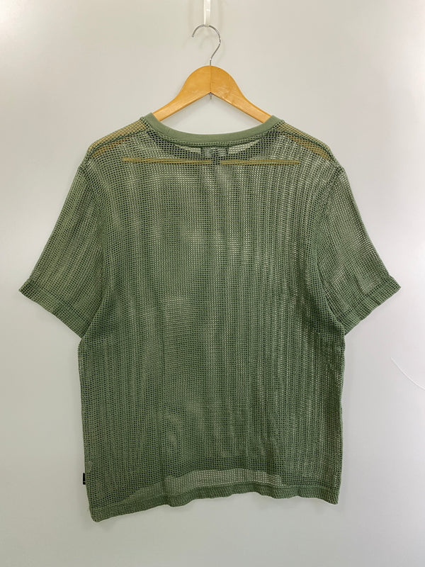 【中古品】【メンズ】 STUSSY ステューシー MESH S/S TEE メッシュショートスリーブTシャツ 半袖 トップス 142-260626-yn-35-min サイズ：M カラー：オリーブグリーン 万代Net店
