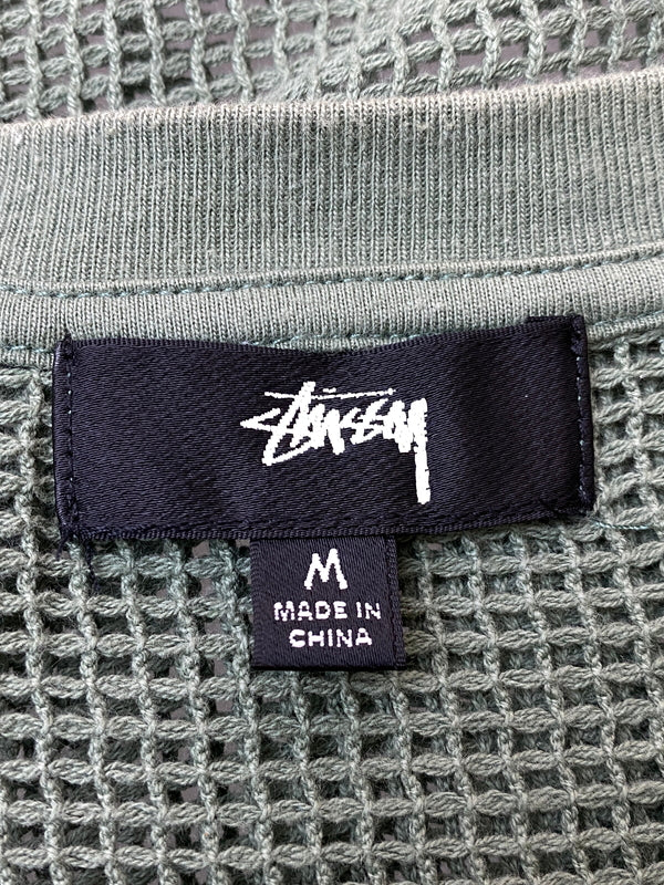 【中古品】【メンズ】 STUSSY ステューシー MESH S/S TEE メッシュショートスリーブTシャツ 半袖 トップス 142-260626-yn-35-min サイズ：M カラー：オリーブグリーン 万代Net店