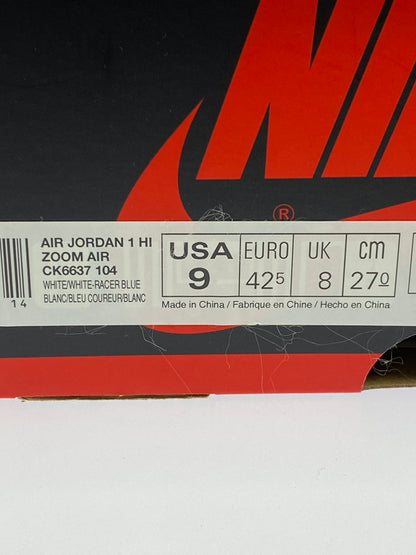 【中古品】【メンズ】 NIKE ナイキ CK6637-104 AIR JORDAN 1 HIGH ZOOM R2T 靴 シューズ スニーカー SNEAKER 160-260509-zi-07-min サイズ：27cm カラー：WHITE/WHITE-RACER BLUE 万代Net店