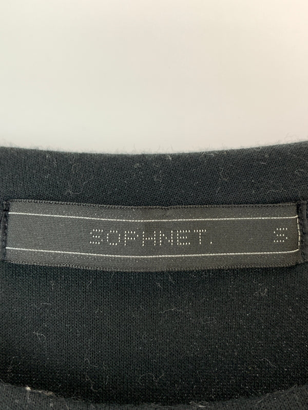 【中古品】【メンズ】 SOPHNET ソフネット COMPACT DOUBLE KNIT CREWNECK TOP SOPH-242051 コンパクト ダブル ニット クルーネック トップ メンズトップス 長袖 142-260515-em-10-min サイズ：S カラー：ブラック 万代Net店