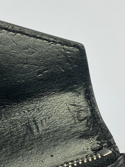 【現状渡し品】【レディース】 MM6 MAISON MARGIELA エムエム6 メゾン マルジェラ FLAP WALLET フラップ ウォレット コインケース 小銭入れ 財布 200-260512-em-08-min カラー：ブラック 万代Net店