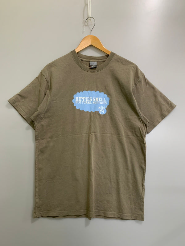 【中古品】【メンズ】 NIKE ACG ナイキ エーシージー 00S HIPPIES SMELL TEE 半袖Tシャツ ショートスリーブ 146-260508-AS-92-min サイズ：L カラー：ベージュ系 万代Net店