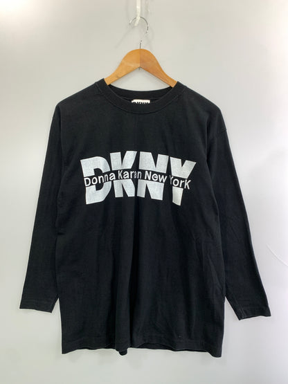 【中古品】【メンズ】 DKNY ダナキャラン 90S LS LOGO TEE 90年代 長袖 ロゴ Tシャツ メンズトップス ロンＴ 146-260515-em-09-min カラー：ブラック 万代Net店