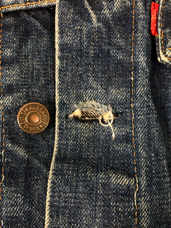 【現状渡し品】【メンズ】 LEVI'S リーバイス 70S 70505-0217 BIG E DENIM JACKET 70年代 ビッグE デニムジャケット メンズ アウター Gジャン ヴィンテージ 146-260510-em-51-min サイズ：40 カラー：インディゴブルー 万代Net店