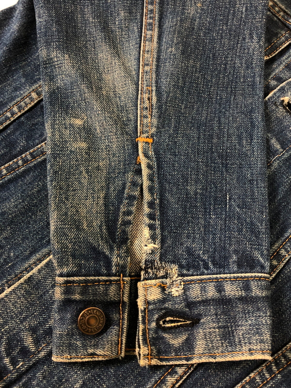 【現状渡し品】【メンズ】 LEVI'S リーバイス 70S 70505-0217 BIG E DENIM JACKET 70年代 ビッグE デニムジャケット メンズ アウター Gジャン ヴィンテージ 146-260510-em-51-min サイズ：40 カラー：インディゴブルー 万代Net店