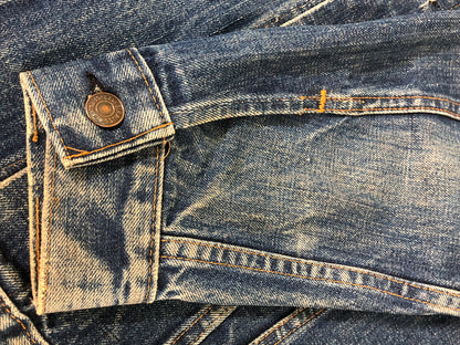 【現状渡し品】【メンズ】 LEVI'S リーバイス 70S 70505-0217 BIG E DENIM JACKET 70年代 ビッグE デニムジャケット メンズ アウター Gジャン ヴィンテージ 146-260510-em-51-min サイズ：40 カラー：インディゴブルー 万代Net店