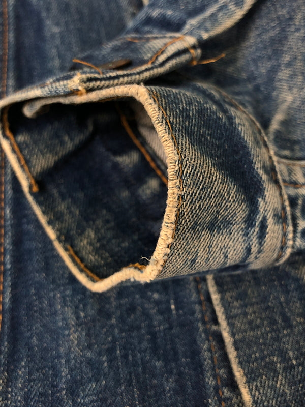 【現状渡し品】【メンズ】 LEVI'S リーバイス 70S 70505-0217 BIG E DENIM JACKET 70年代 ビッグE デニムジャケット メンズ アウター Gジャン ヴィンテージ 146-260510-em-51-min サイズ：40 カラー：インディゴブルー 万代Net店