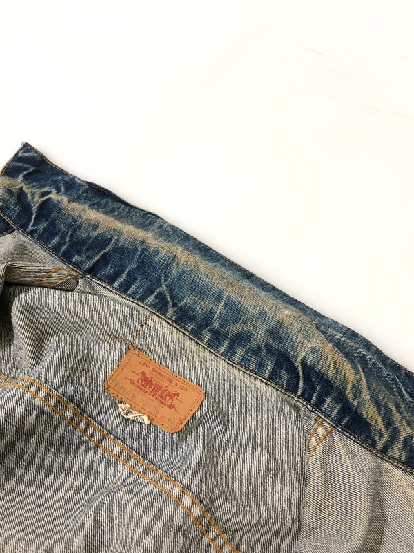 【現状渡し品】【メンズ】 LEVI'S リーバイス 70S 70505-0217 BIG E DENIM JACKET 70年代 ビッグE デニムジャケット メンズ アウター Gジャン ヴィンテージ 146-260510-em-51-min サイズ：40 カラー：インディゴブルー 万代Net店