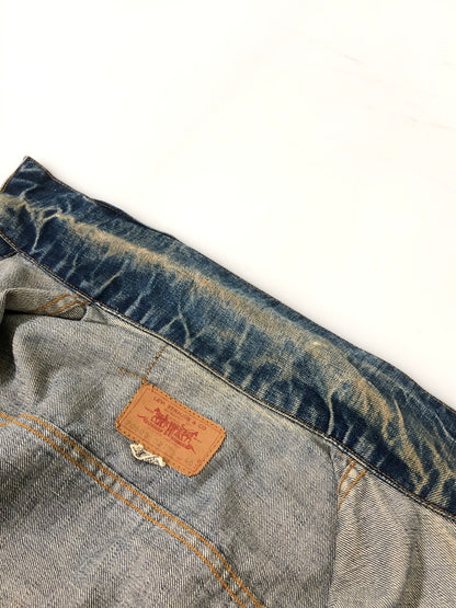 【現状渡し品】【メンズ】 LEVI'S リーバイス 70S 70505-0217 BIG E DENIM JACKET 70年代 ビッグE デニムジャケット メンズ アウター Gジャン ヴィンテージ 146-260510-em-51-min サイズ：40 カラー：インディゴブルー 万代Net店