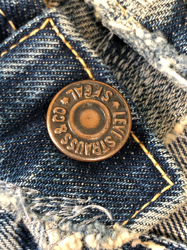 【現状渡し品】【メンズ】 LEVI'S リーバイス 60S ボタン裏 O 557 3RD DENIM JACKET デニムジャケット 60年代 メンズ アウター Gジャン ヴィンテージ 146-260510-em-50-min カラー：インディゴブルー 万代Net店
