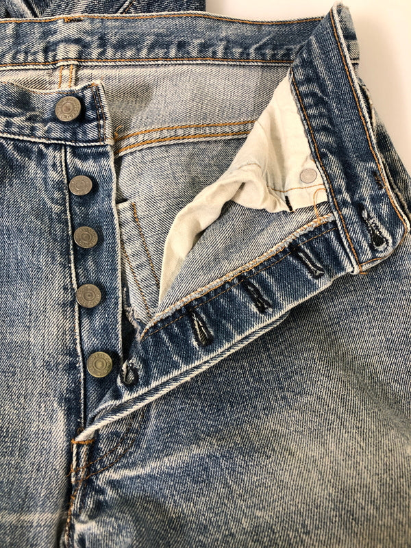 【現状渡し品】【メンズ】 LEVI'S リーバイス 70S 66前期 ボタン裏 6 501 DENIM PANTS 501 デニム パンツ 70年代 ヴィンテージ ジーンズ 157-260510-em-44-min カラー：インディゴブルー 万代Net店