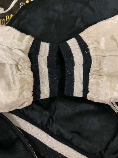 【現状渡し品】【メンズ】 USED ユーズド 虎×鷹×日本地図 スカジャン メンズ アウター ヴィンテージ 145-260510-em-46-min カラー：ブラック/ブラウン/オフホワイト 万代Net店