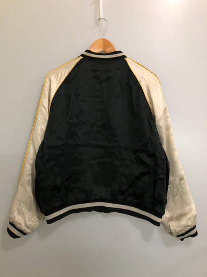 【現状渡し品】【メンズ】 USED ユーズド 虎×鷹×日本地図 スカジャン メンズ アウター ヴィンテージ 145-260510-em-46-min カラー：ブラック/ブラウン/オフホワイト 万代Net店