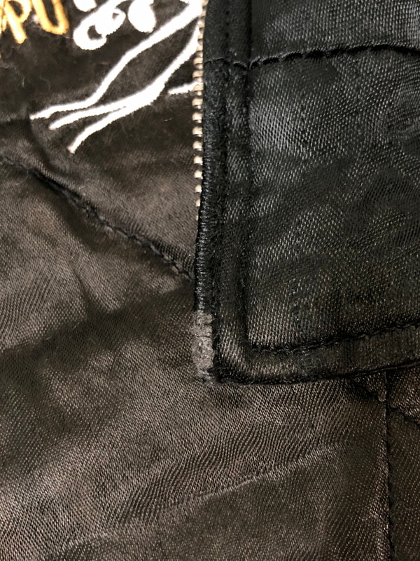 【現状渡し品】【メンズ】 USED ユーズド 虎×鷹×日本地図 スカジャン メンズ アウター ヴィンテージ 145-260510-em-46-min カラー：ブラック/ブラウン/オフホワイト 万代Net店