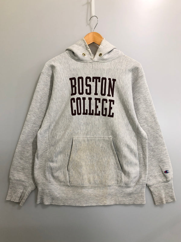 【現状渡し品】【メンズ】 CHAMPION チャンピオン 90S BOSTON COLLEGE REVERSE WEAVE HOODIE リバースウィーブ フーディー 90年代 メンズ パーカー トップス 146-260510-em-49-min サイズ：L カラー：ライトグレー 万代Net店
