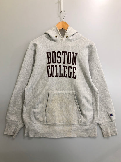 【現状渡し品】【メンズ】 CHAMPION チャンピオン 90S BOSTON COLLEGE REVERSE WEAVE HOODIE リバースウィーブ フーディー 90年代 メンズ パーカー トップス 146-260510-em-49-min サイズ：L カラー：ライトグレー 万代Net店
