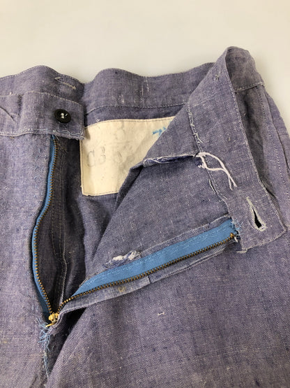 【現状渡し品】【メンズ】 FRENCH MILITARY フレンチ ミリタリー 50-60S ラミーリネン セーラーパンツ 50年代 60年代 メンズ ボトムス 157-260510-em-45-min カラー：パープル 万代Net店